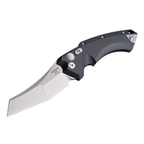 Hogue EX A05 Wharncliffe Black Aluminum Handle Automatic Knife